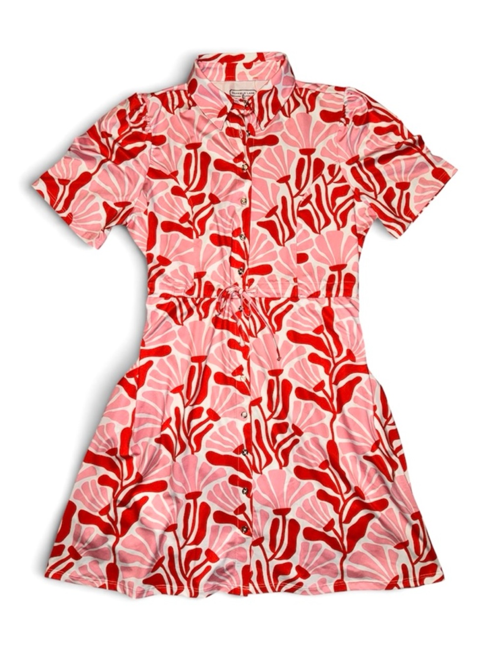 Duffield Lane London Dress L Pink Red Golf Tennis Pickleball UPF Dress - Picture 4 of 5